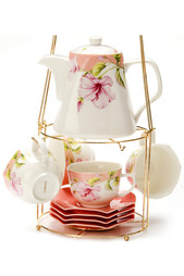 Набор чашек на подставке 9 пр. LORAINE