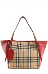 Сумка Canter small из клетчатого текстиля и кожи Burberry