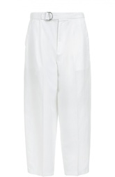 Укороченные брюки прямого кроя с врезными карманами и поясом Polo Ralph Lauren