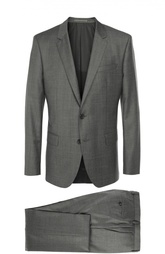 Шерстяной костюм в клетку HUGO BOSS Black Label