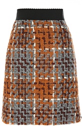 Буклированная мини-юбка с широким поясом Dolce &amp; Gabbana
