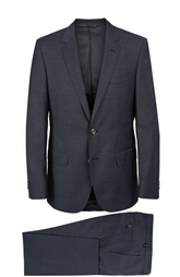 Приталенный костюм из фактурной шерсти HUGO BOSS Black Label
