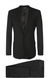 Шерстяной приталенный костюм Dolce & Gabbana