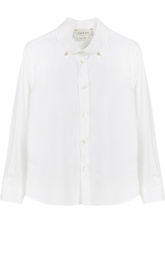 Хлопковая рубашка с воротником button down Gucci