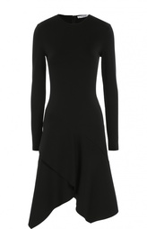 Приталенное платье асимметричного кроя с длинным рукавом Givenchy