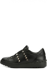 Кожаные кеды Rockstud Untitled Valentino