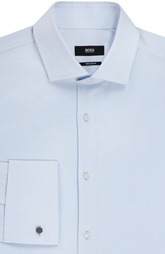 Хлопковая сорочка с воротником акула HUGO BOSS Black Label