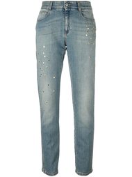 прямые джинсы с заклепками-звездами Stella McCartney