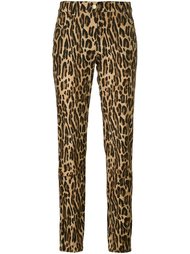 брюки прямого кроя с леопардовым принтом Alberta Ferretti