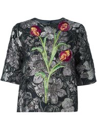 топ с цветочной вышивкой Dolce &amp; Gabbana