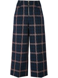 укороченные брюки в клетку Dondup