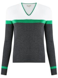 rib panel v-neck pullover Emilio Pucci