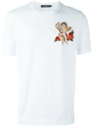 футболка с вышивкой ангела-хранителя Dolce &amp; Gabbana