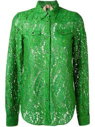 snap fastening sheer shirt Nº21