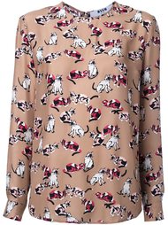 cat print blouse MSGM