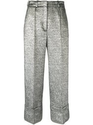 metallic tailored cropped trousers Racil
