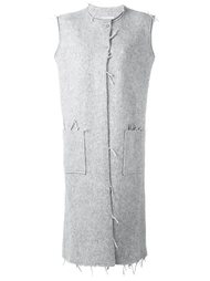 raw edge sleeveless coat Maison Margiela