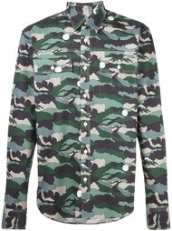 camouflage print shirt Maison Kitsuné