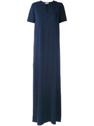 длинное платье с V-образным вырезом Lanvin
