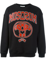 varsity logo print sweatshirt Moschino