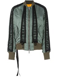 lace up bomber jacket Unravel