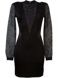 платье с кружевными вставками Balmain