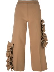 укороченные брюки с оборками MSGM