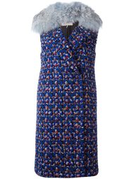 пальто с меховым воротником без рукавов Emilio Pucci