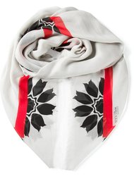 жаккардовый шарф с цветами Alexander McQueen