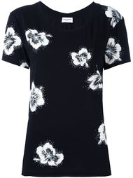футболка с цветочным принтом Saint Laurent