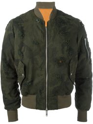 куртка-бомбер с камуфляжным принтом  Unravel