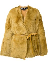 шуба с поясом Rochas