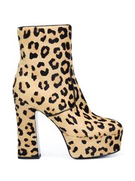 ботинки с леопардовым принтом  'Candy 80'  Saint Laurent