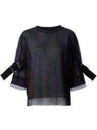 блузка с пряжками на рукавах Sacai