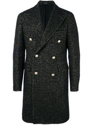 двубортное твидовое пальто Tagliatore