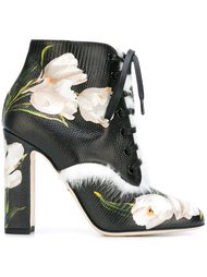ботинки с принтом тюльпанов  Dolce &amp; Gabbana