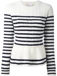 свитер в полоску  Red Valentino