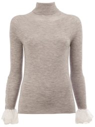ruffled cuffs pullover Oscar de la Renta
