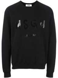 толстовка с принтом логотипа MSGM