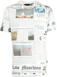 футболка с принтом газеты  Love Moschino