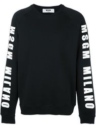 толстовка с принтом логотипа MSGM