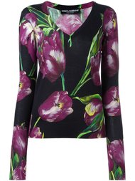 джемпер с тюльпанами Dolce &amp; Gabbana
