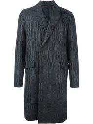 однобортное пальто Emporio Armani