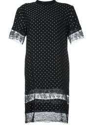 платье-футболка с кружевными панелями Givenchy