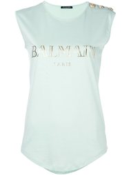 майка с логотипом  Balmain