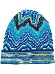 вязаная шапка-бини с зигзагообразным узором  Missoni