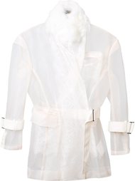 прозрачная куртка с поясом Sacai