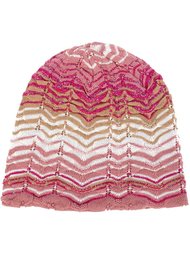 шапка с зигзагообразным узором  Missoni