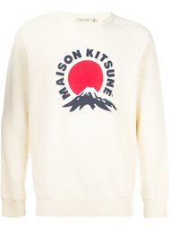 толстовка с принтом логотипа   'fuji mountain'  Maison Kitsuné