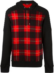 клетчатая толстовка с капюшоном Balmain